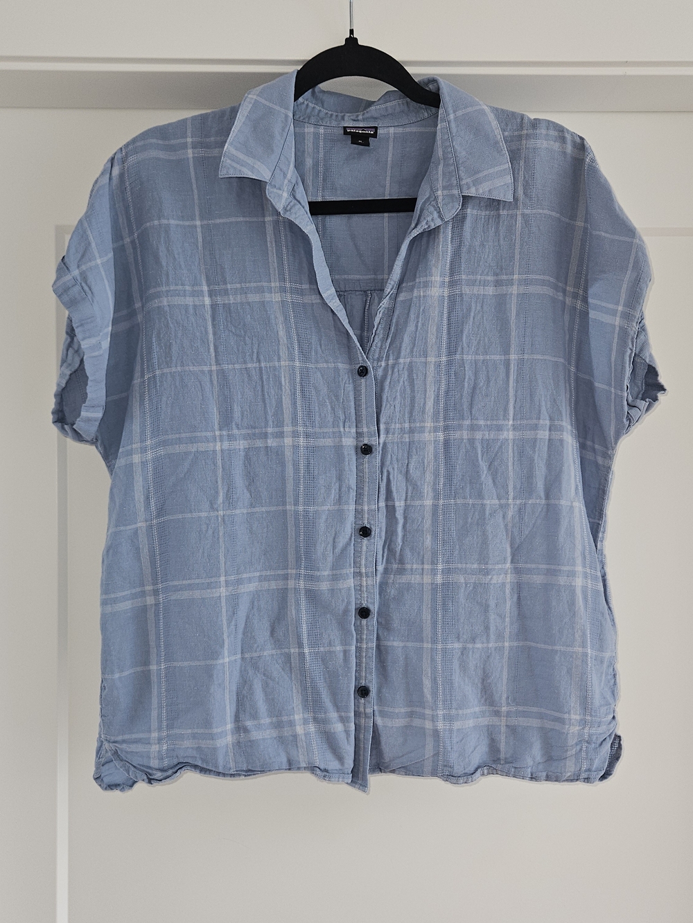 Patagonia Lightweight A/C Blue Striped Button-Up Shirt Sz Medium